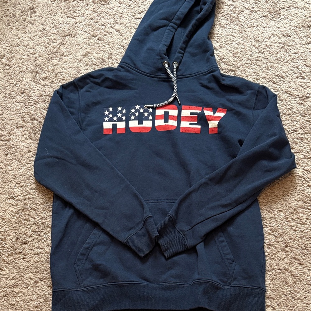 Hooey Hooded Navy American Flag Hoodie
